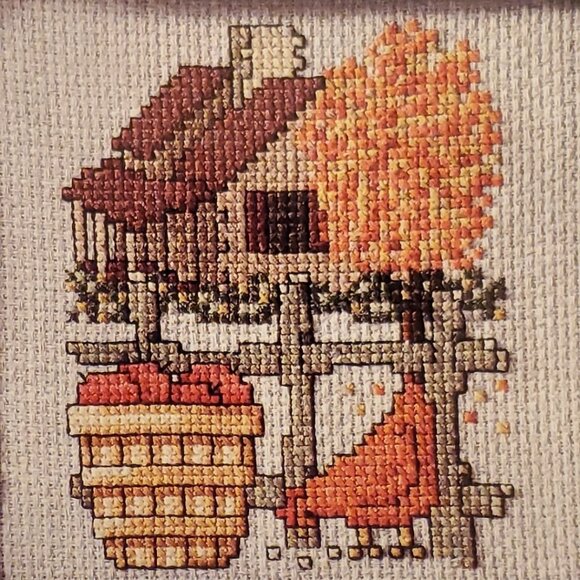 Witch's Shoe Cross Stitch pattern Halloween Scarecrow Nutcracker - Picture 2 of 7